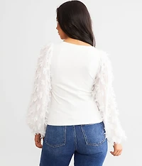 Metallic Fringe Top