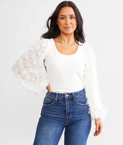 Metallic Fringe Top