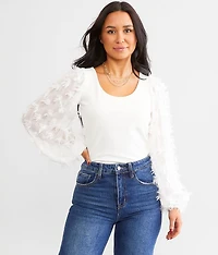 Metallic Fringe Top