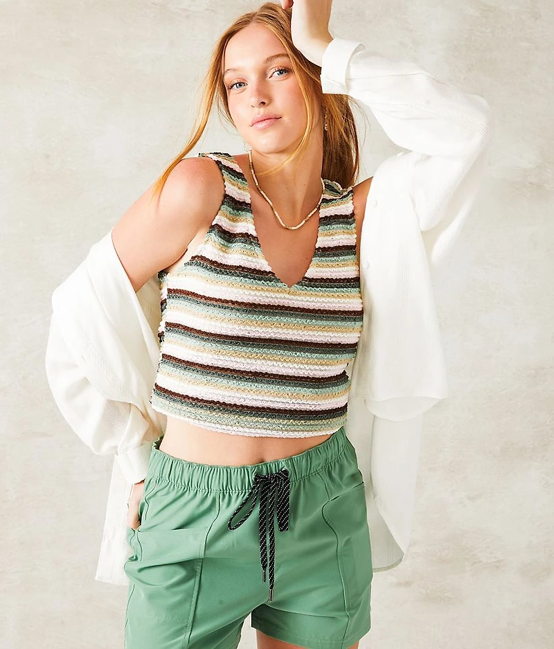 Textured Stripe Tank Top