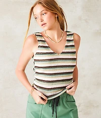 Textured Stripe Tank Top
