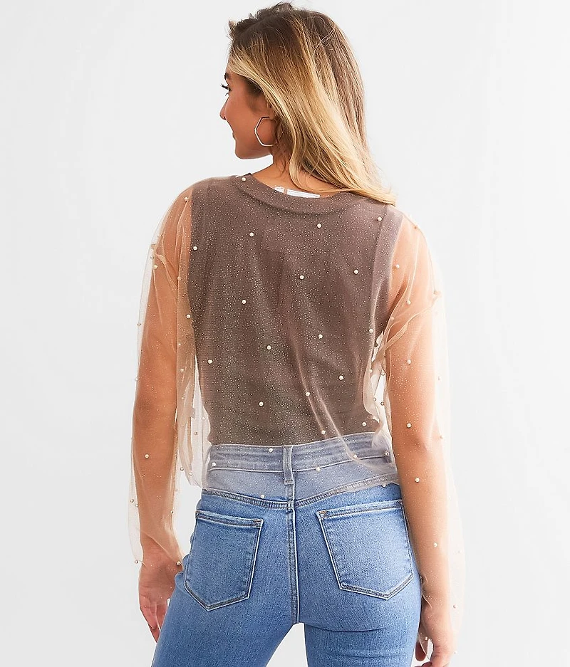 Glitter Mesh Top