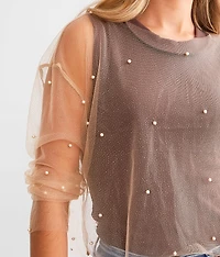 Glitter Mesh Top