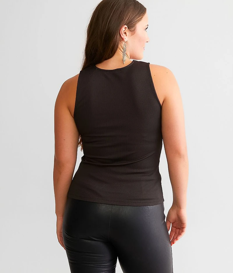 Ribbed Mesh Tank Top