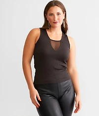 Ribbed Mesh Tank Top