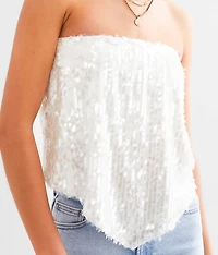 Sequin Hanky Tube Top