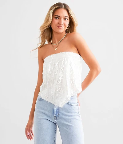 Sequin Hanky Tube Top