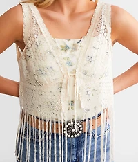 Lace Fringe Vest
