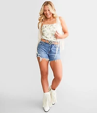 Lace Fringe Vest