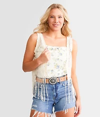 Lace Fringe Vest