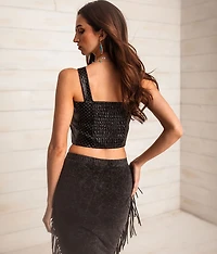 Glitter Star Corset Cropped Tank Top