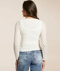 Checkered Mesh Top