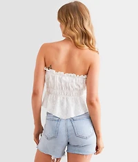Floral Jacquard Tube Top