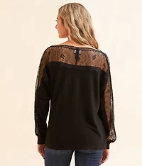 Pieced Eyelash Lace Top