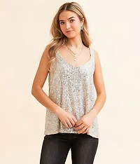 Flowy Sequin Tank Top
