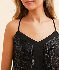 Sequin Racerback Tank Top