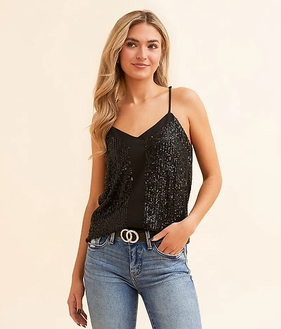 Sequin Racerback Tank Top