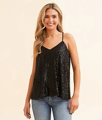 Sequin Racerback Tank Top