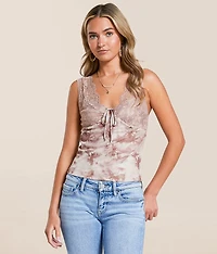 Lace Butterfly Tank Top