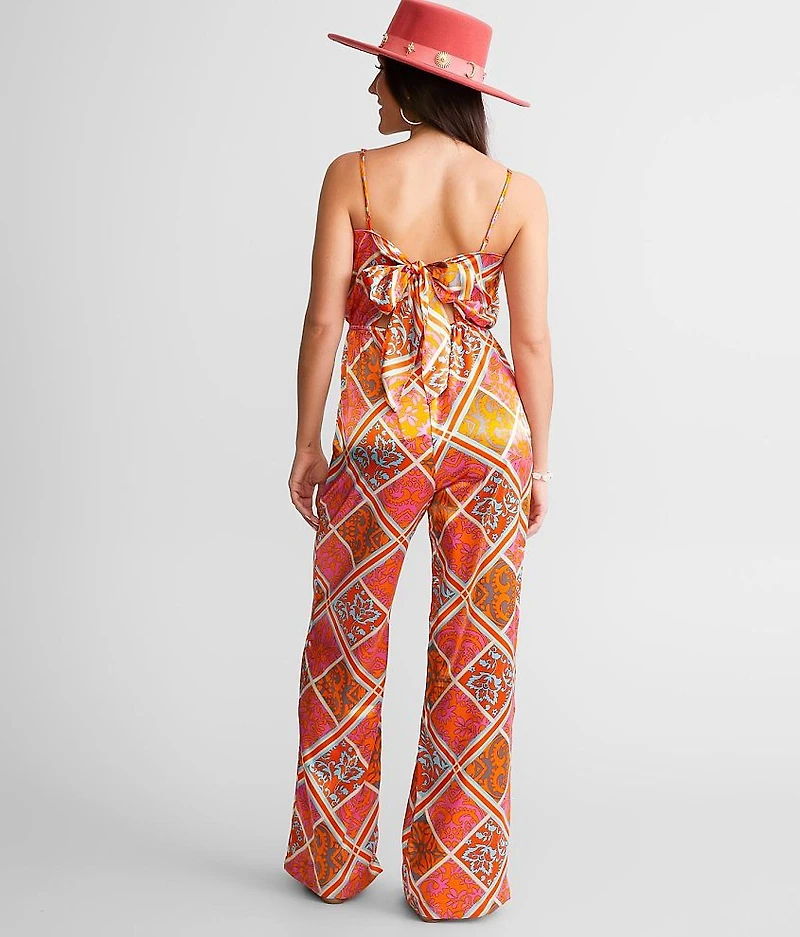 Patchworks Satin Jumpsuit