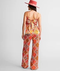Patchworks Satin Jumpsuit