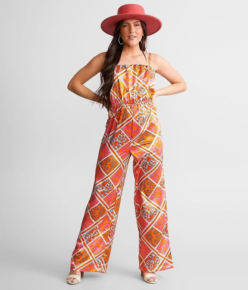 Patchworks Satin Jumpsuit