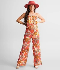 Patchworks Satin Jumpsuit