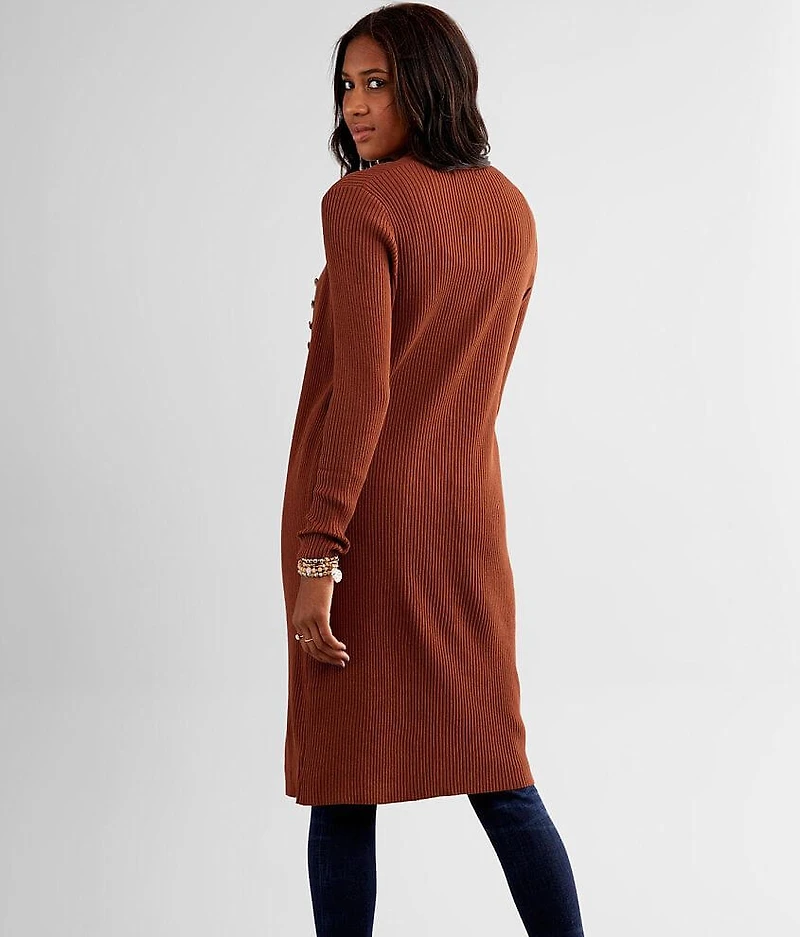 Ribbed Duster Cardigan