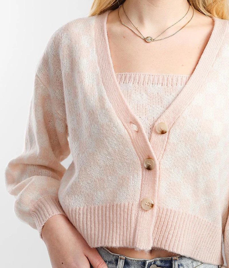 Checkered 2 Piece Sweater Set