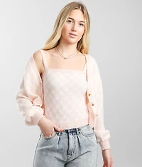 Checkered 2 Piece Sweater Set