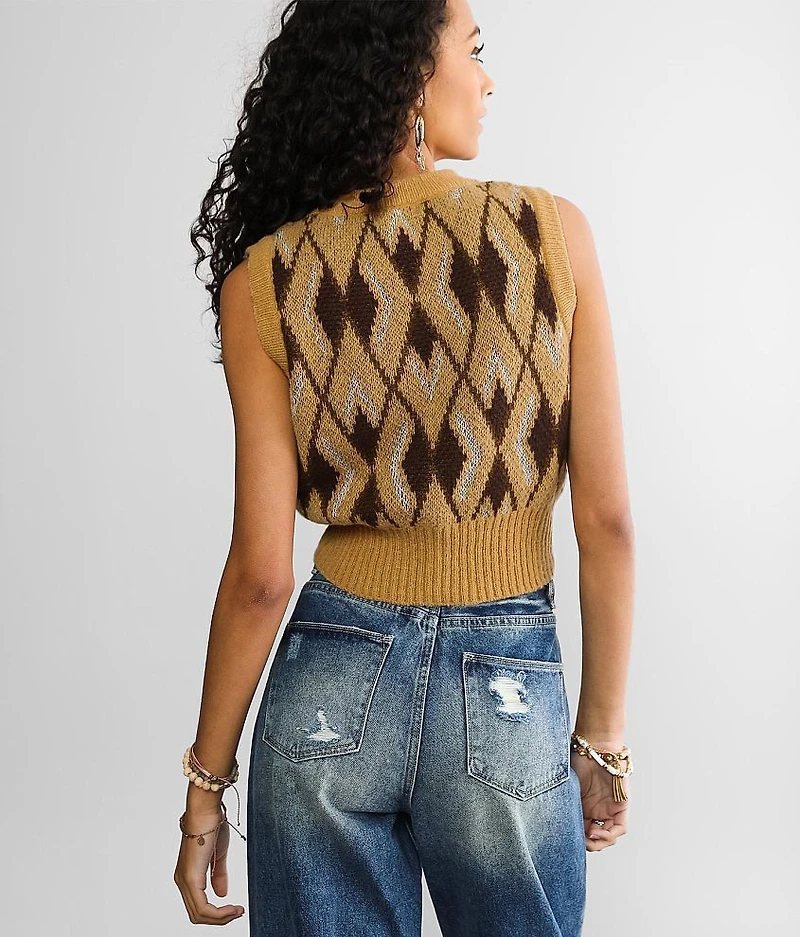 Printed Sweater Vest