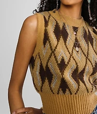 Printed Sweater Vest