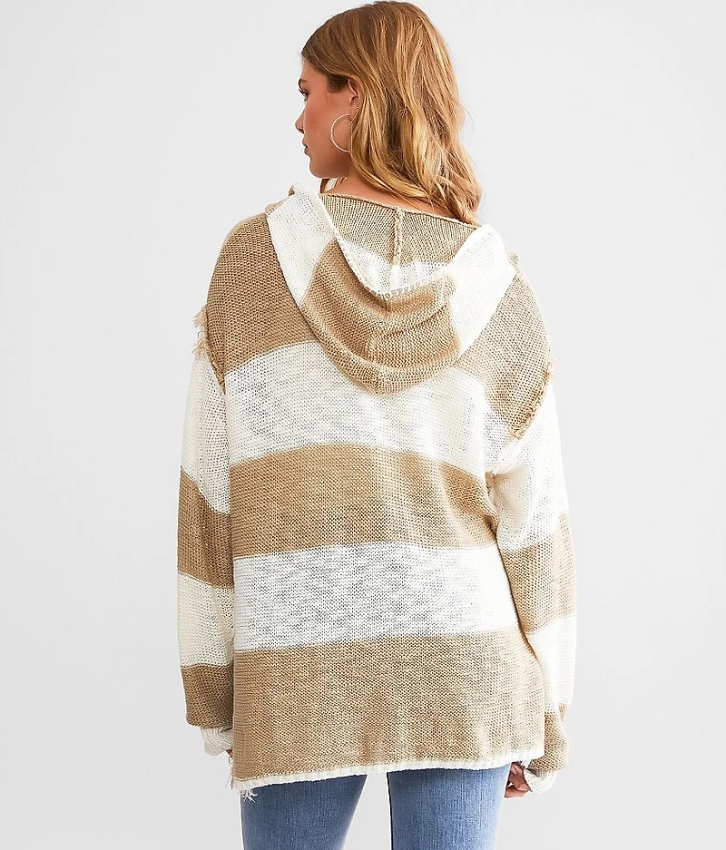 Hooded Henley Sweater