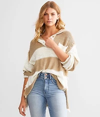 Hooded Henley Sweater