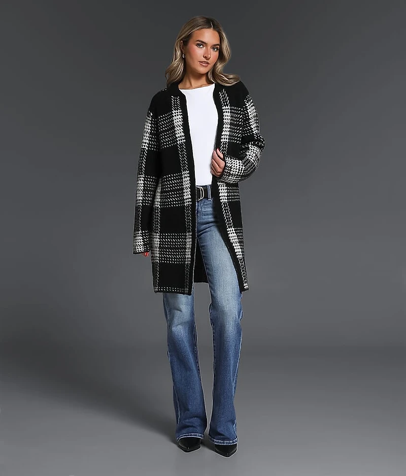 Jacquard Flyaway Cardigan Sweater