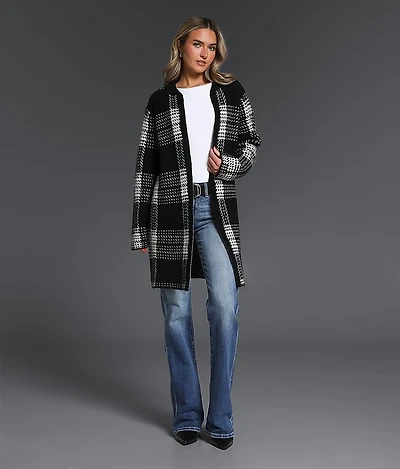 Jacquard Flyaway Cardigan Sweater