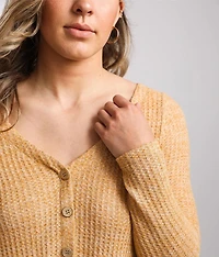 Brushed V-Neck Babydoll Top