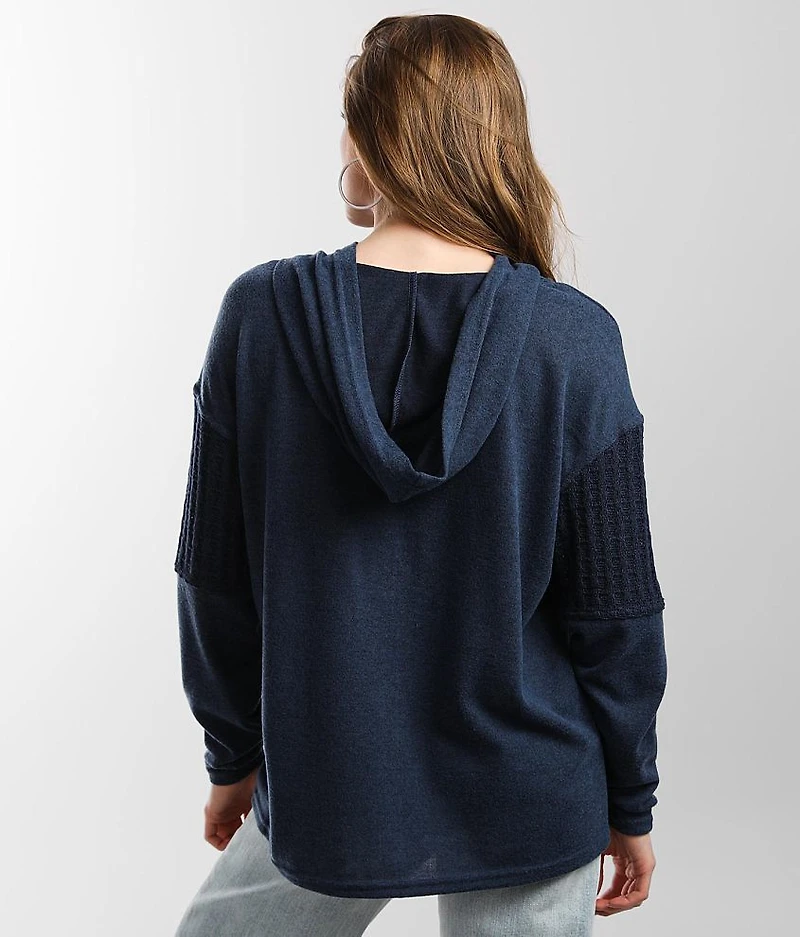 Pieced Henley Hoodie