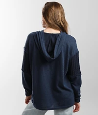 Pieced Henley Hoodie