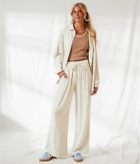 Resort Edit - Wide Leg Linen Blend Pant