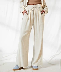 Resort Edit - Wide Leg Linen Blend Pant