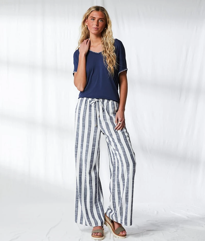 Resort Edit - Striped Wide Leg Pant