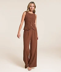Striped Wide Leg Trouser Pant