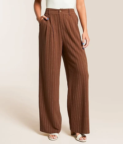 Willow & Root Striped Wide Leg Trouser Pant