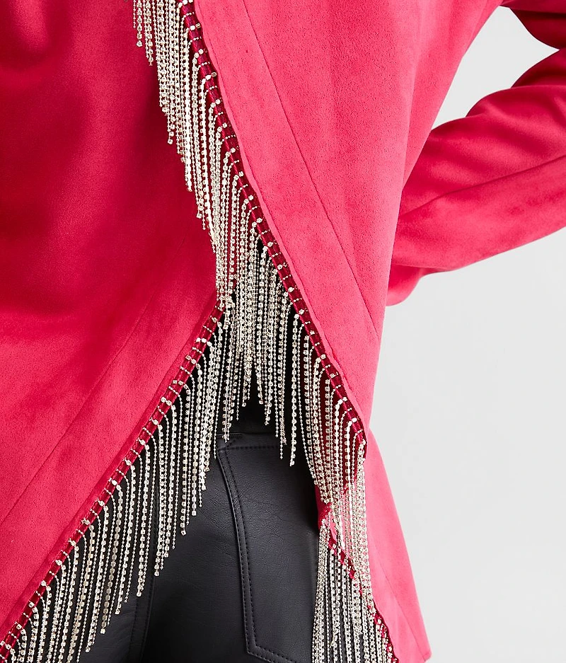 Rhinestone Fringe Jacket