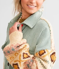 Pieced Corduroy Shacket