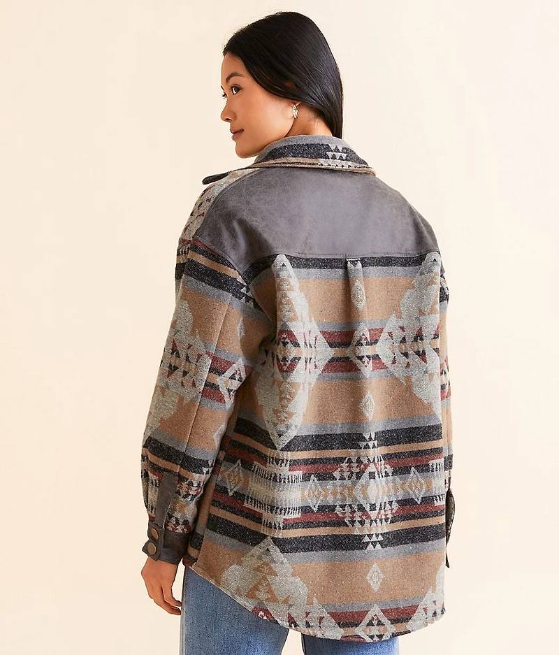 Pieced Aztec Shacket