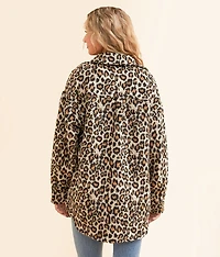 Faux Fur Cheetah Shacket