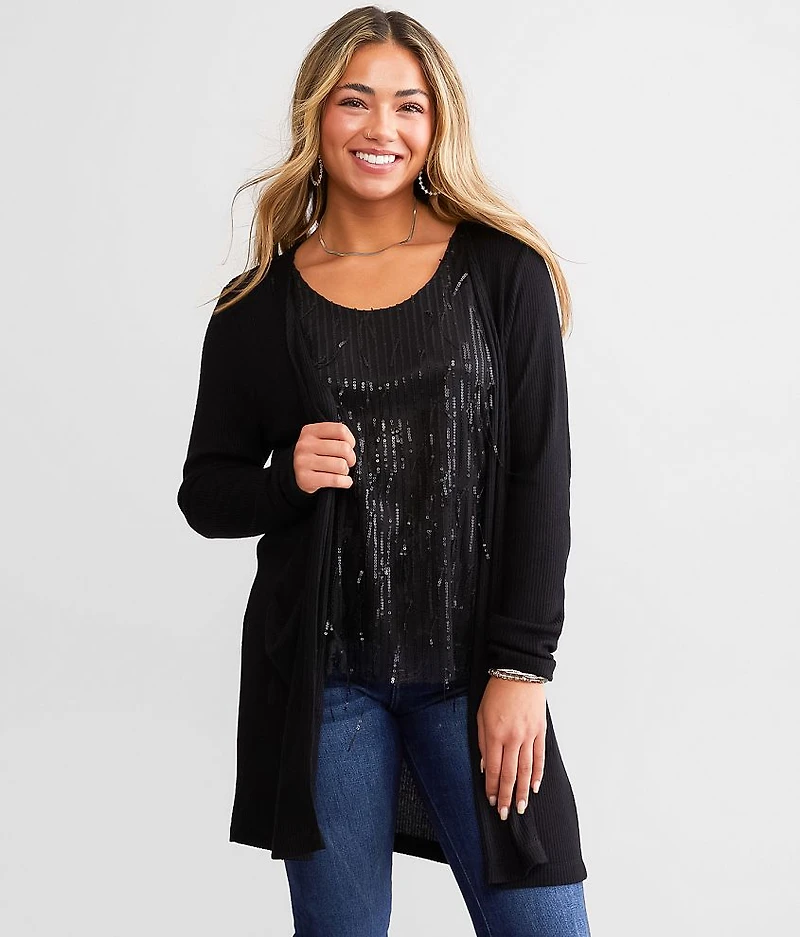 Sequin Fringe Cardigan
