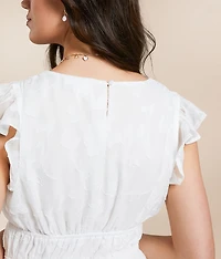 Floral Jacquard Romper